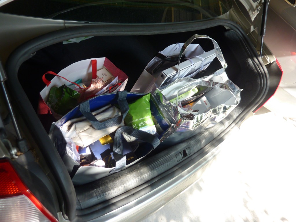 Car boot jam-packed with Goodie Bags!