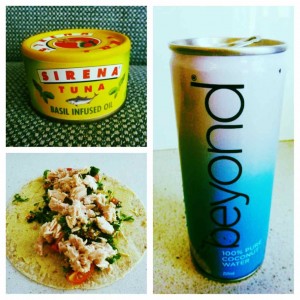 It's a tuna wrap… with a BEYOND Coconut Water