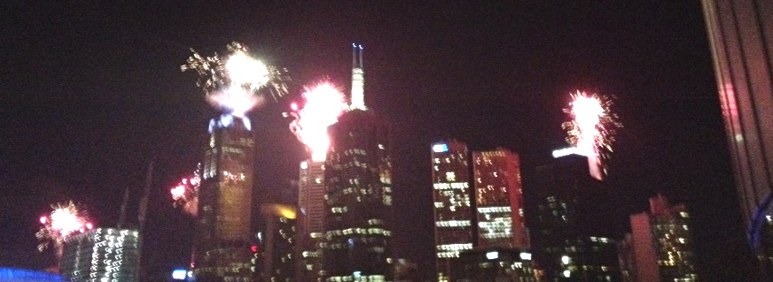 Fireworks in Melbourne last night