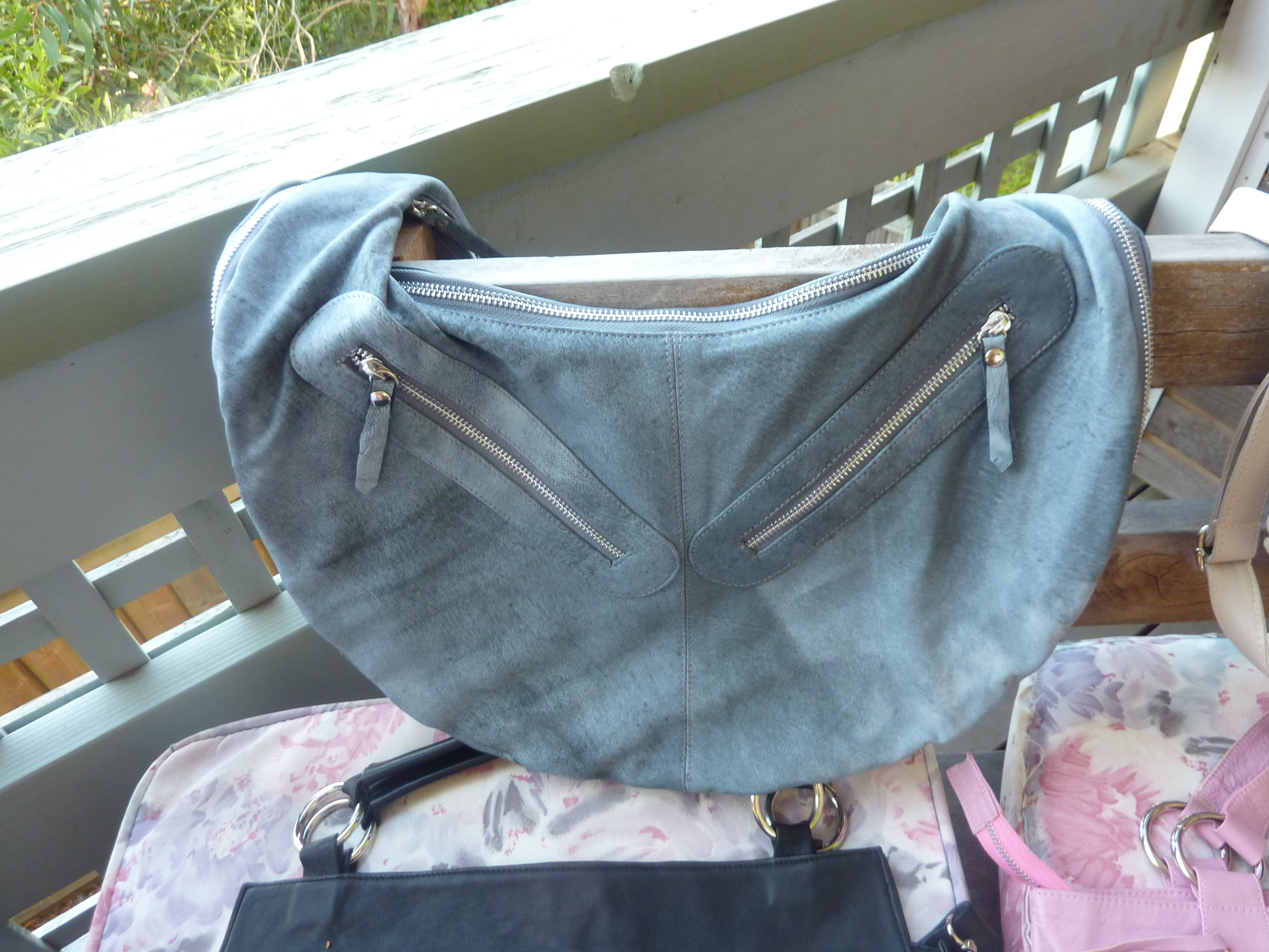 Grey zip bag - $180