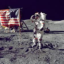 Neil Armstrong walks on the moon