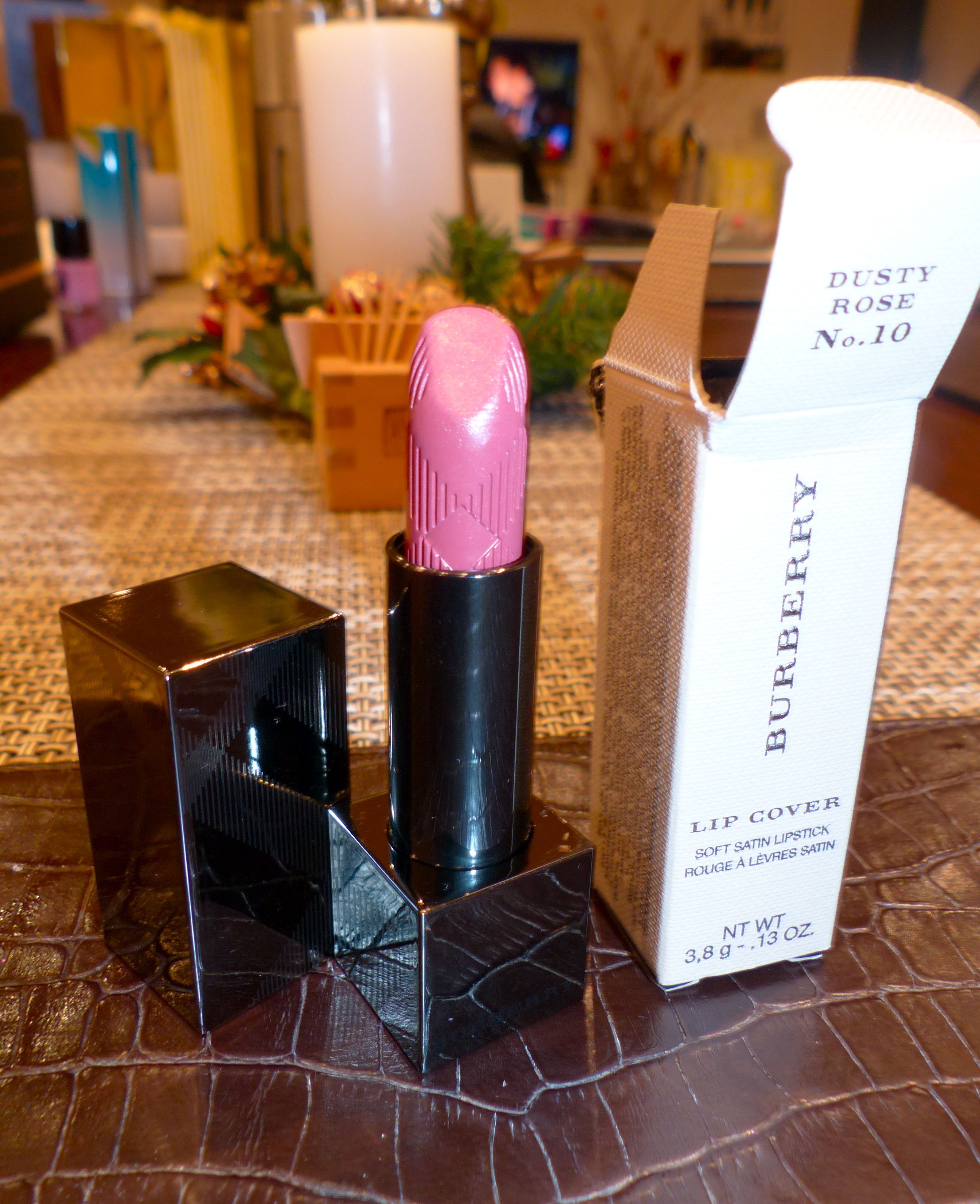 A new Burberry lipstick - LOVE the stylish platinum packaging.