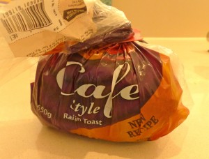 Cafe style raisin toast