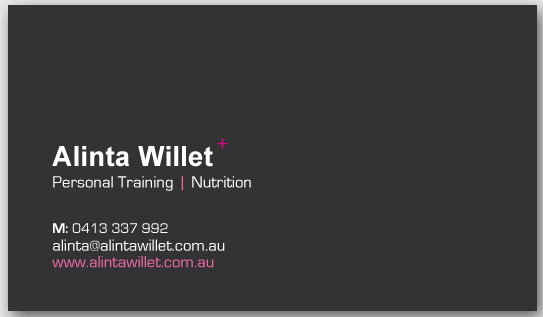 Alinta's business card